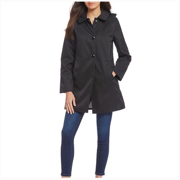 kate spade Mac Black Scallop Raincoat | S
